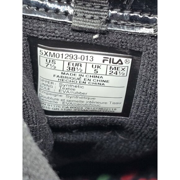 Rare Fila Disruptor 2 Heart Cherry Wedge Black Patent Womens Sneaker Size 7.5 - Picture 5 of 7